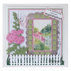 (LR0521)Creatables stencil Tiny's hollyhocks