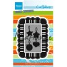 (CR1436)Craftables stencil Ribbon rectangle