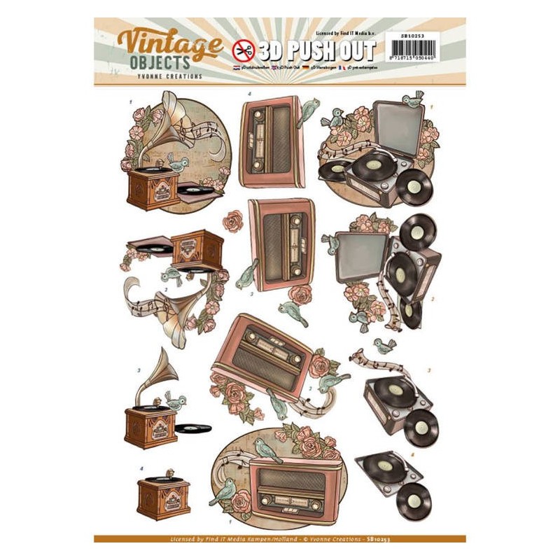 (SB10253)Push Out - Yvonne Creations - Vintage Objects - Vintage Music