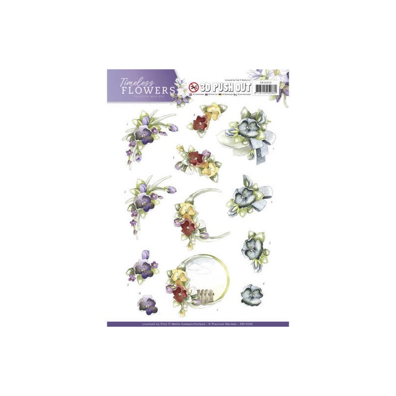 (SB10259)Push Out - Precious Marieke - Timeless Flowers - Violets