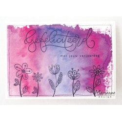 (KJ1721)Clear stamp Gefelicteerd