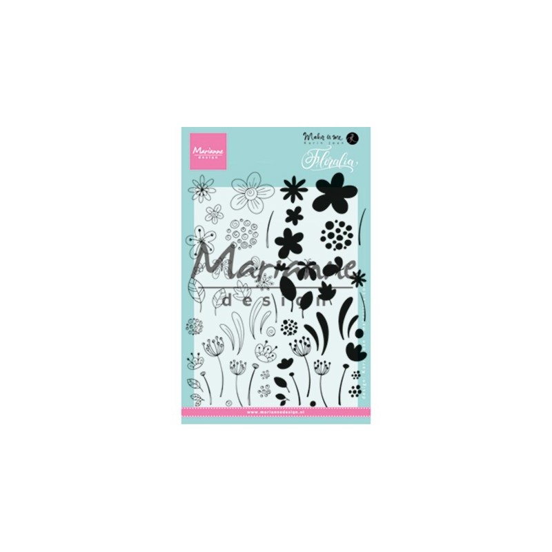 (KJ1722)Clear stamp Floralia