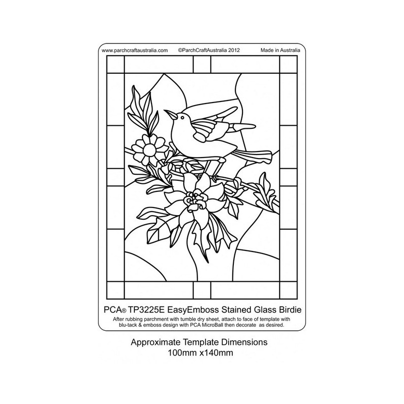 (TP3225E)EMBOSSING Easy Emboss Stained Glass Birdie