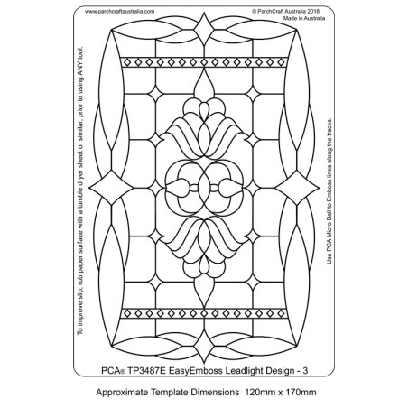 (TP3487E)PCA® EasyEmboss Leadlight Design - 3