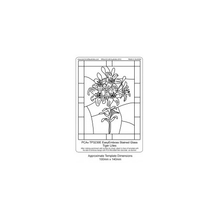 (TP3230E)EMBOSSING Easy Emboss Stained Glass Tiger Lilies