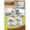 (IFS005)Nellie's Choice Clear Stamp idyllic floral scene Cornfield and country road