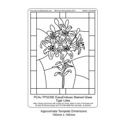 (TP3230E)EMBOSSING Easy Emboss Stained Glass Tiger Lilies