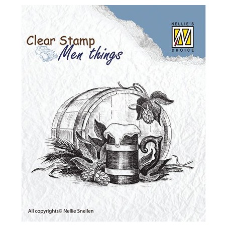 (CSMT010)Nellie's Choice Clear Stamp Men Things Beer