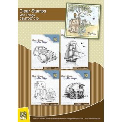 (CSMT010)Nellie's Choice Clear Stamp Men Things Beer