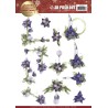 (SB10266)3D Push Out - Precious Marieke - Merry and Bright Christmas - Amaryllis in Purple