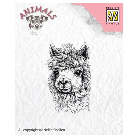 (ANI014)Nellie's Choice Clear Stamp Animals Lama