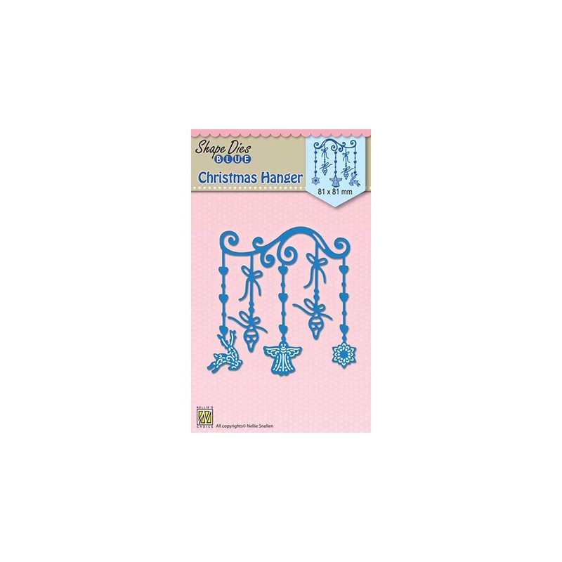 (SDB055)Nellie's Shape Dies Blue Christmas hanger