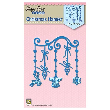 (SDB055)Nellie's Shape Dies Blue Christmas hanger