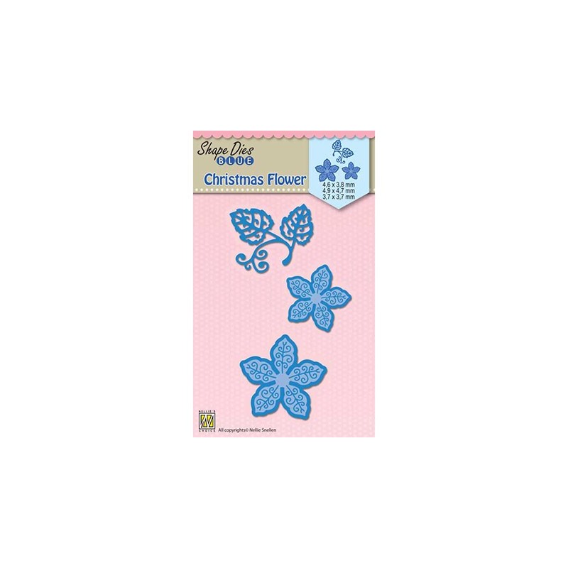 (SDB060)Nellie's Shape Dies Blue Christmas flower