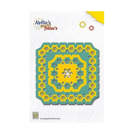 (MFD034)Cadre filière multi square snowflakes