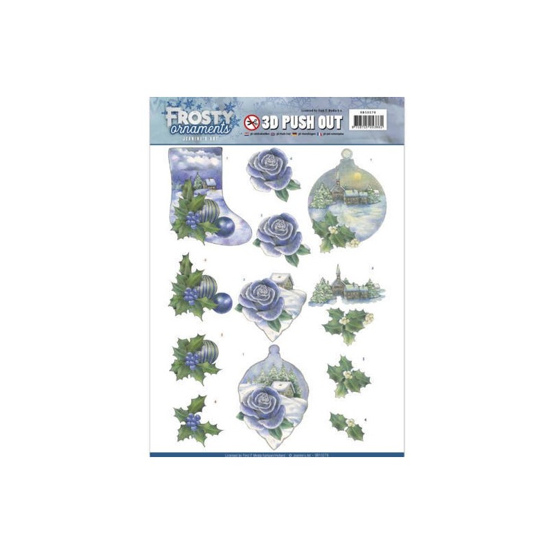 (SB10278)3D Push Out - Jeanine's Art - Frosty Ornaments - Snowy Landscapes