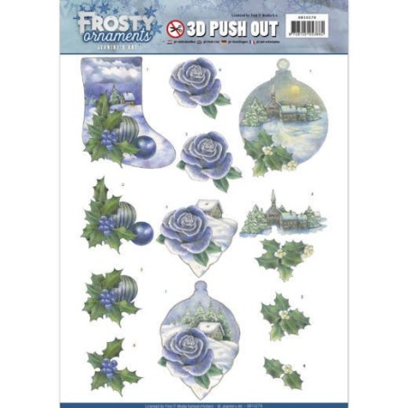 (SB10278)3D Push Out - Jeanine's Art - Frosty Ornaments - Snowy Landscapes