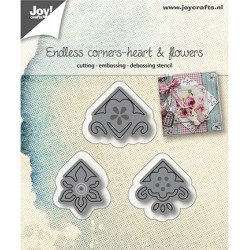 (6002/1091)Cutting, Embossing & bebossing Endless corners hearts & flowers