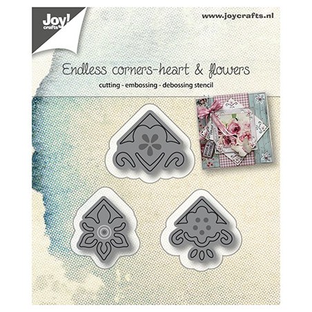 (6002/1091)Cutting, Embossing & bebossing Endless corners hearts & flowers