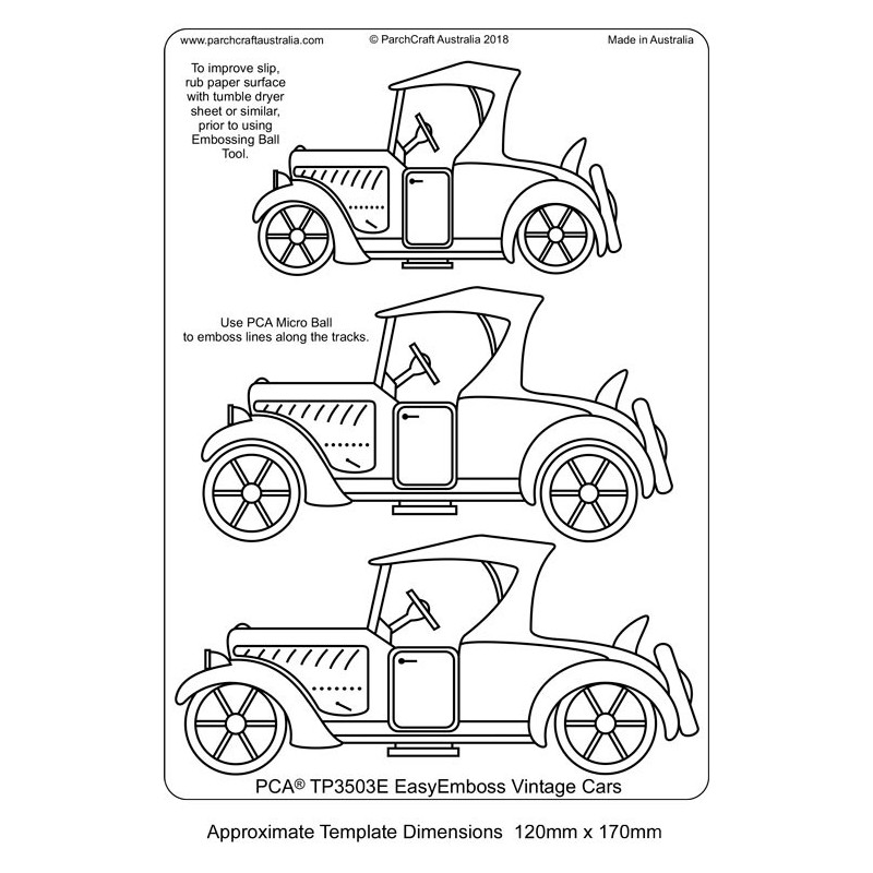 (TP3503E)PCA® EasyEmboss Vintage Cars