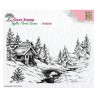 (IFS009)Nellie's Choice Clear Stamp idyllic floral scene Winter scene-1