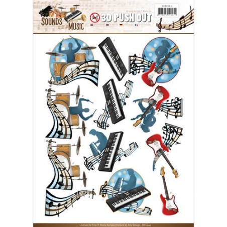 (SB10244)3D Push Out - Amy Design - Sounds of Music - Pop