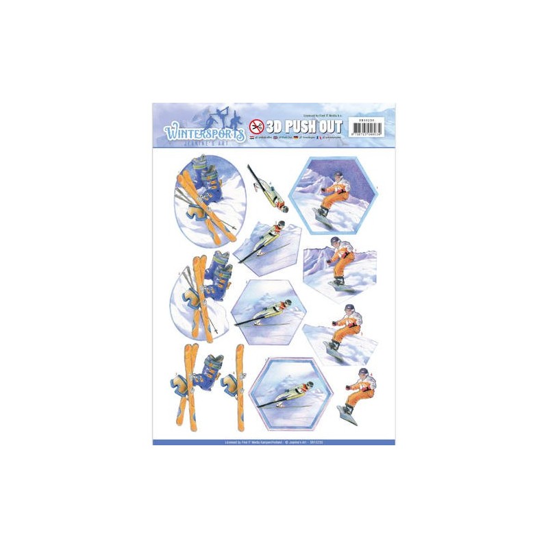 (SB10230)3D Pushout - Jeanine's Art - Wintersports - Snowfun