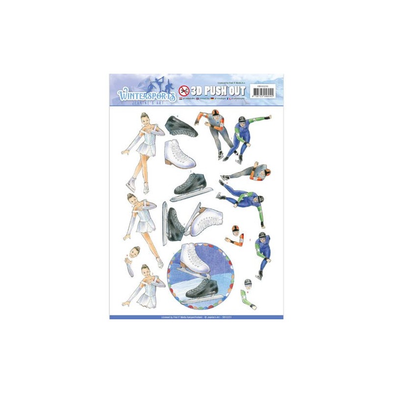 (SB10231)3D Pushout - Jeanine's Art - Wintersports - Ice Skating