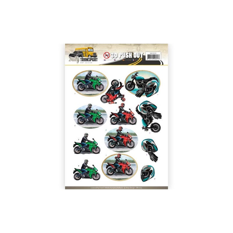 (SB10233)3D Pushout - Amy Design - Daily Transport - Motor Cycling