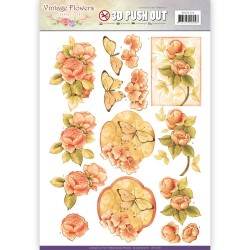 (SB10239)3D Pushout - Jeanine's Art - Vintage Flowers - Sweetheart Vintage