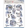 (SB10214)3D Pushout- Amy Design - Vintage Winter - Snowman