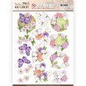 (SB10219)3D Push Out - Jeanine's Art - Classic Butterflies and Flowers - White Butterflies