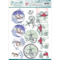 (SB10201)3D Pushout - Jeanine's Art - Winter Classics - Christmas landscapes