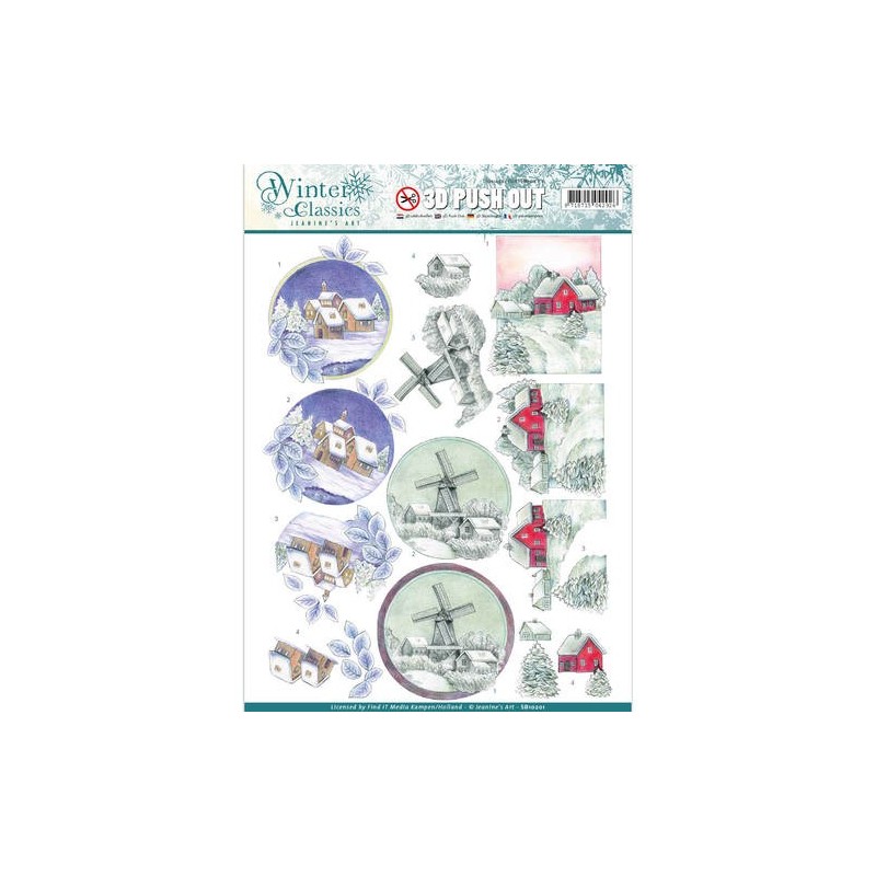 (SB10201)3D Pushout - Jeanine's Art - Winter Classics - Christmas landscapes