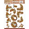 (SB10192)3D Pushout -Yvonne creations - Autumn Colors-Birds