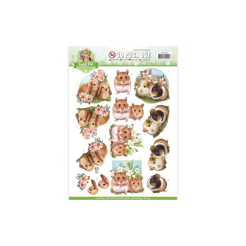 (SB10194)3D Pushout - Amy Design - Sweet Pet-Rodents