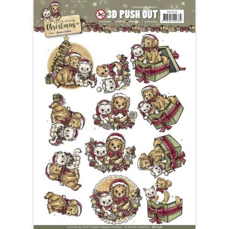 (SB10198)3D Pushout - Yvonne Creations - Celebrating Christmas