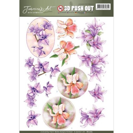 (SB10180)3D Pushout - Jeanine's Art - With Sympathy - sympathy flowers