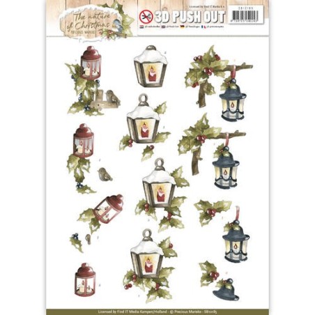 (SB10185)3D Pushout - Precious Marieke - The Nature of Christmas - Christmas Lantern