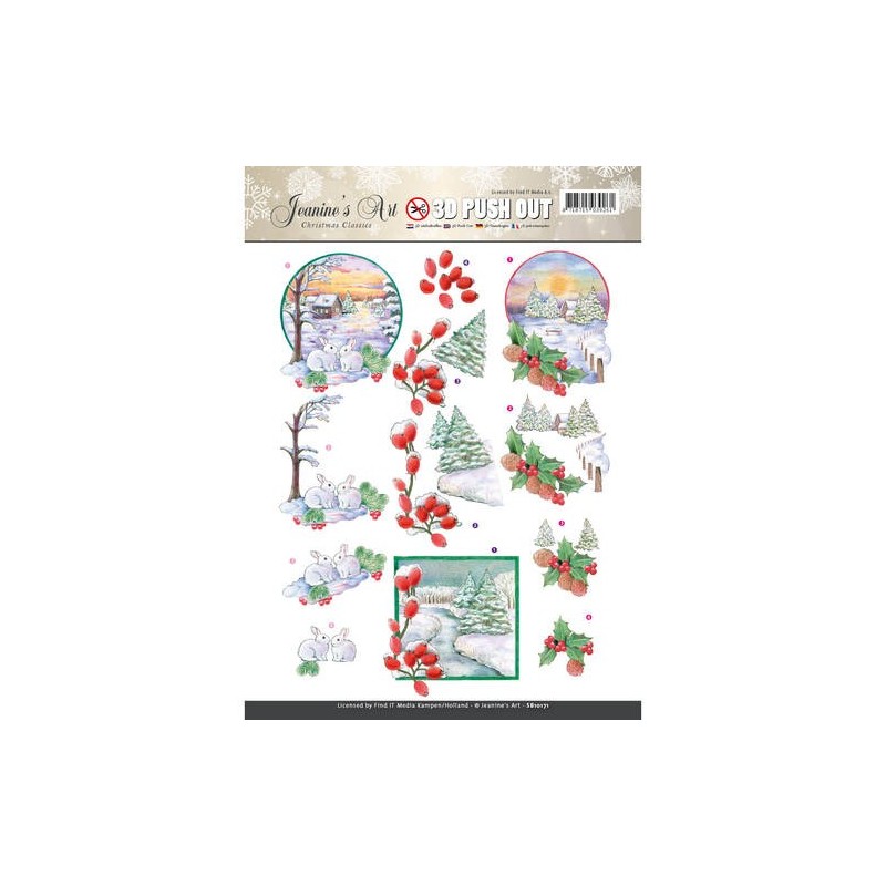 (SB10171)3D Pushout - Jeanines Art - Christmas Classics