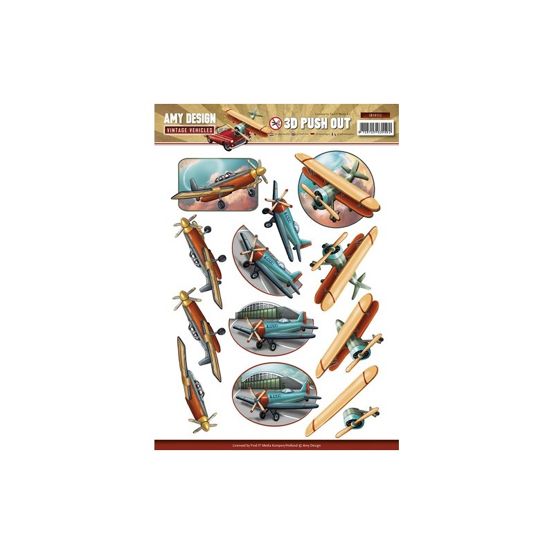 (SB10152)3D Pushout - Amy Design - Vintage Vehicles