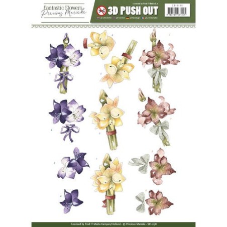 (SB10158)3D Pushout - Precious Marieke - Fantastic Flowers