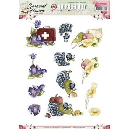 (SB10136)3D Pushout - Precious Marieke - Seasonal Flowers