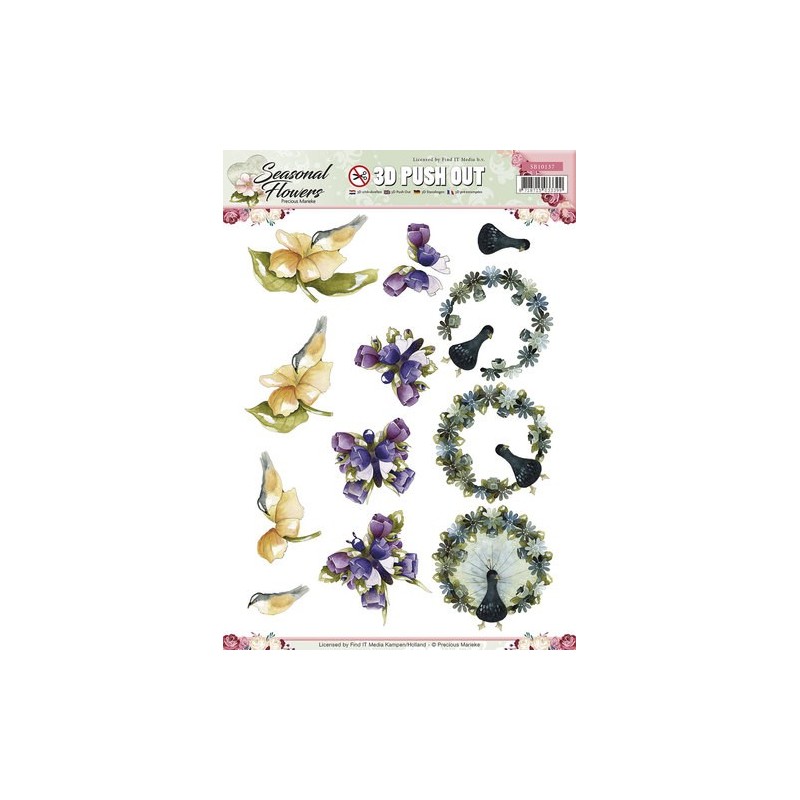 (SB10137)3D Pushout - Precious Marieke - Seasonal Flowers