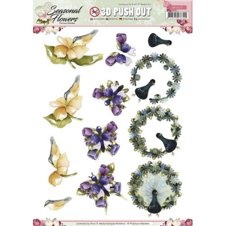 (SB10137)3D Pushout - Precious Marieke - Seasonal Flowers