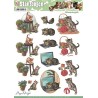 (SB10026)3D Pushout - Amy Design - Animal Medley - Cats