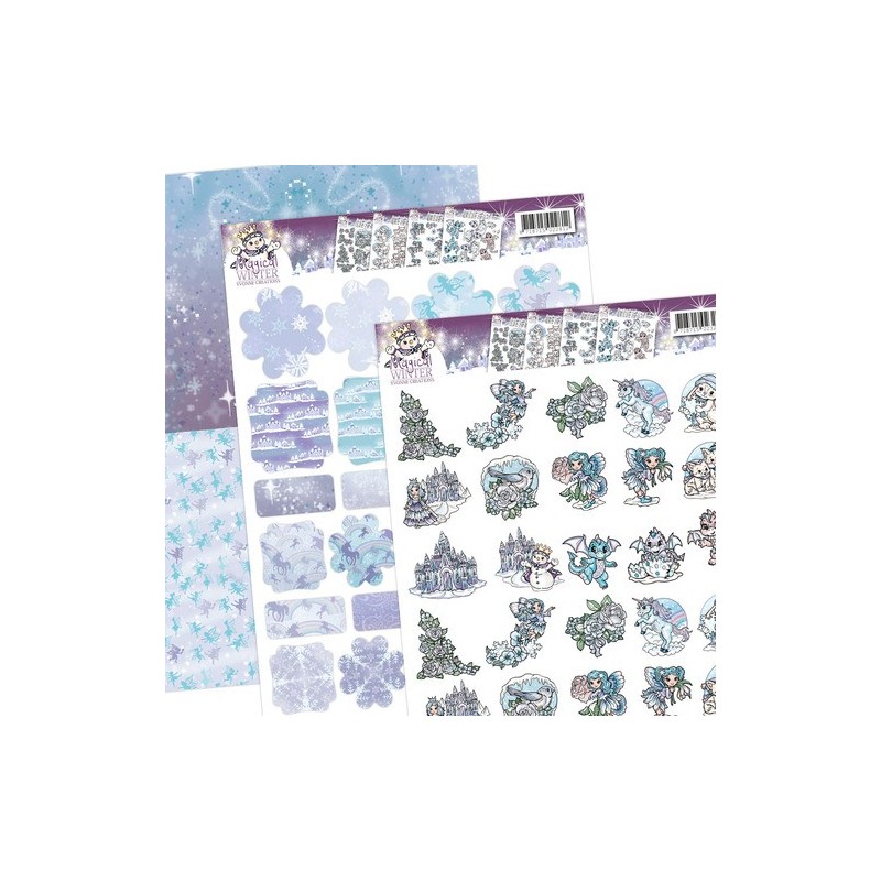 (YCMIN10002)3D Yvonne Creations - Magical winter - Minis & Labels