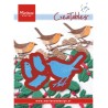 (LR0548)Creatables stencil Tiny's Red Robin