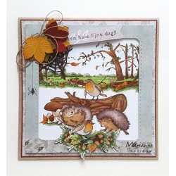 (HT1636)Clear stamp Hetty's border: Autumn forest