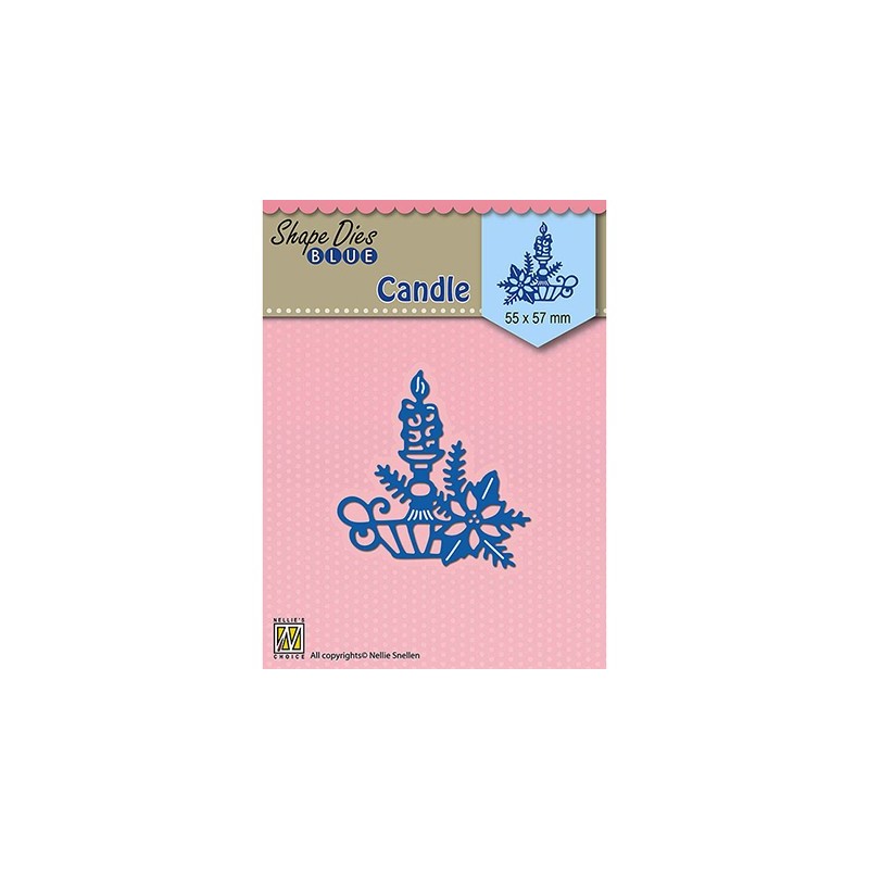 (SDB067)Nellie's Shape Dies Blue Christmas candle